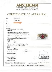 14 KT Yellow and White Gold Ruby ring, size 7