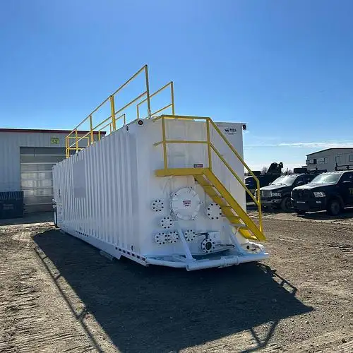500BBL Partially Enclosed dual weir wall frac tank