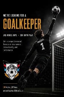Soccer goalkeepers wanted for imodel BU15