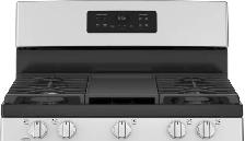 GE 5 Cu. Ft. Gas Stove - 5 Burners & Steam Clean | Stainless - Photo 5