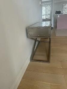 Modern Chrome Console Table – $250 - Photo 2