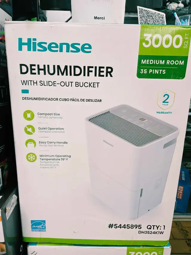 Déshumidificateur Hisense 35 pintes