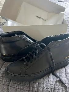 Black Common Project Achilles mid shoes. Brand new.