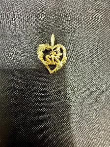 10K Gold Sis Heart Pendant
