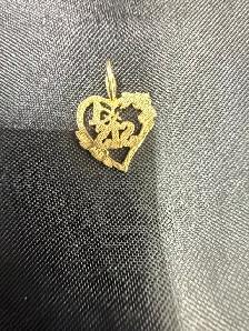 10K Gold Sis Heart Pendant - Photo 2