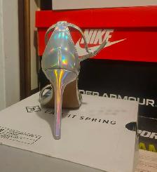 Metalic high heel sandals - Photo 2