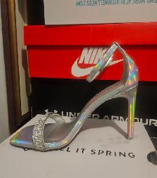 Metalic high heel sandals - Photo 3