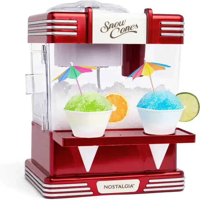 Nostalgia Retro Table-Top Snow Cone Maker, Makes 20 ICY Treats,