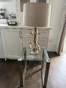 End table with lamp
