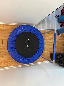 Mini trampoline d’exercice Serenelife avec barre de soutien