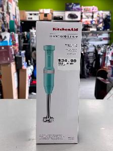 KitchenAid Variable Speed Corded Hand Blender w/Blending Jar-NEW