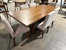 80" dining table with 6 chairs