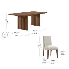 80" dining table with 6 chairs - Photo 6