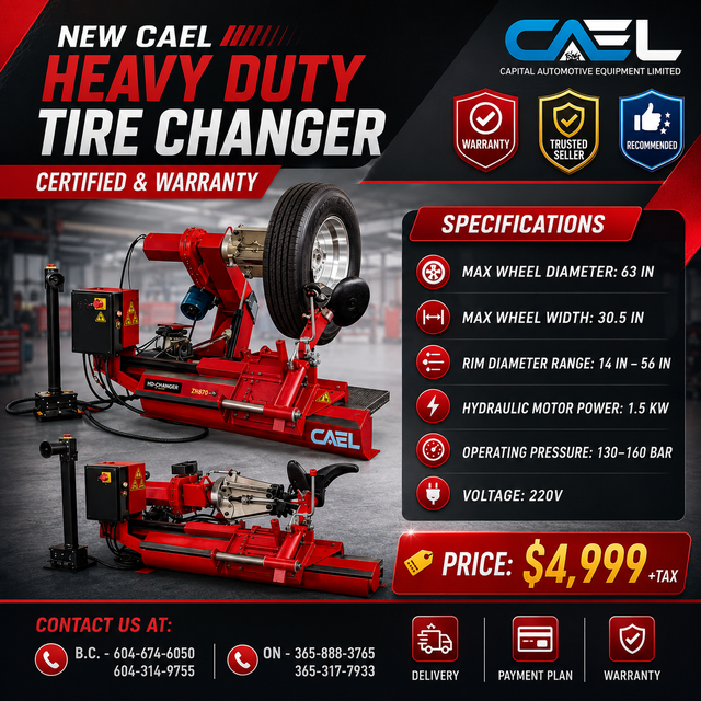 New CAEL Heavy Duty Tire Changer – Certified &Warranty &Finance