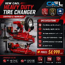 New CAEL Heavy Duty Tire Changer – Certified &Warranty &Finance