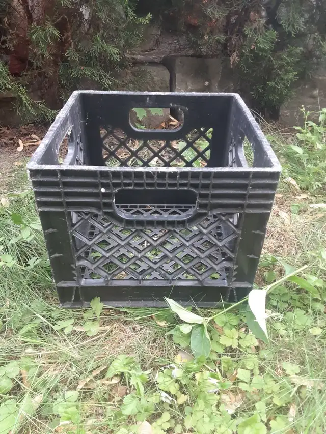 Black, Milk Crate (for storage) - 6 Pieces