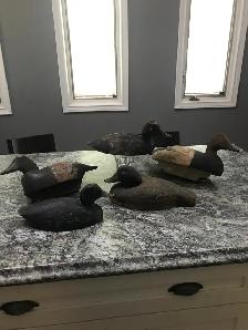 Very old wooden duck decoys