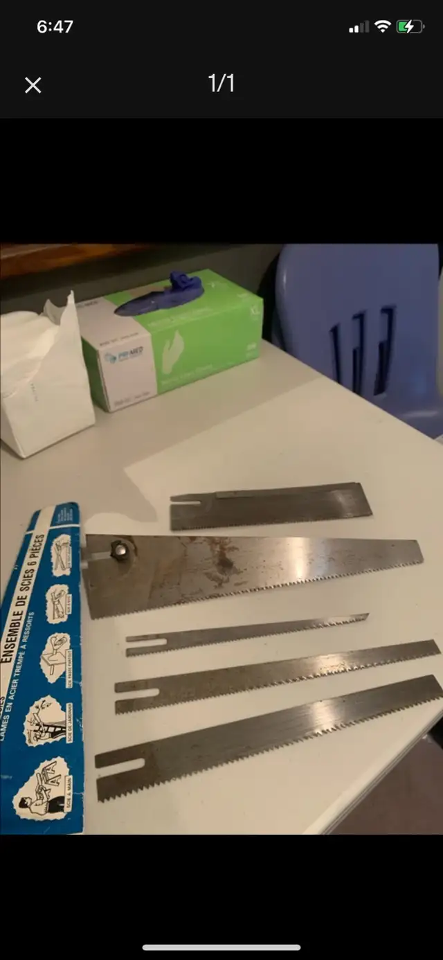 extra saw blades to be attached to what you are cutting!