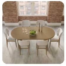 82" oval dining table with 6 chairs - Photo 6