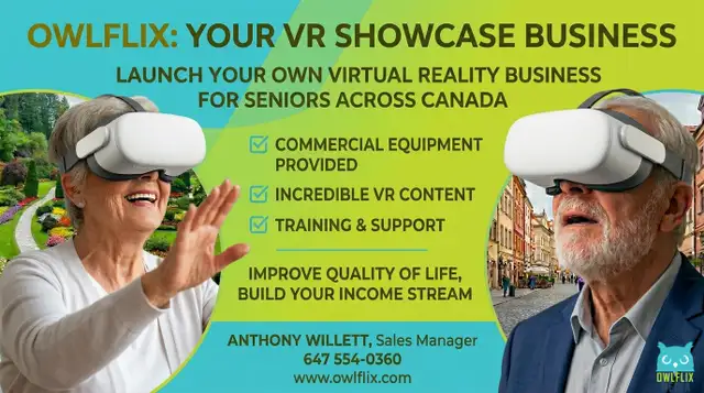 Start your own virtual reality business for seniors in homes!