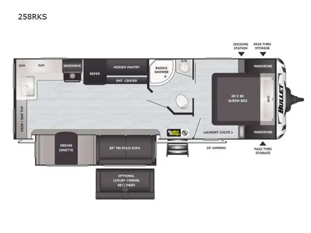 2021 Keystone RV Bullet 258RKS