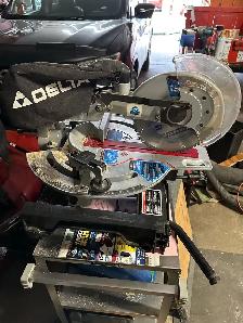 DELTA mitre saw and bench grinder  and Dewalt cordless drill