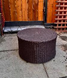 Round Wicker Patio Daybed / Modular Sectional  No Cushions  $300 - Photo 4