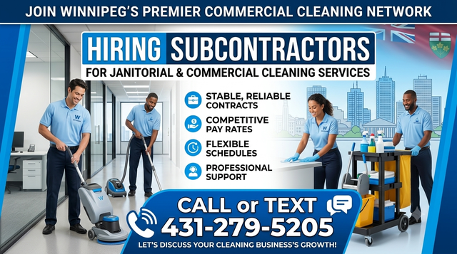 Commercial Cleaning Subcontractor Wanted