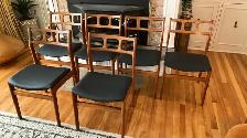 Mid century TEAK TECK. Salle à manger / GRANDE Table / Chaises - Photo 5