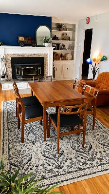 Mid century TEAK TECK. Salle à manger / GRANDE Table / Chaises - Photo 8