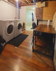 A fully furnished basement with a full bathroom and kitchen - Photo 8