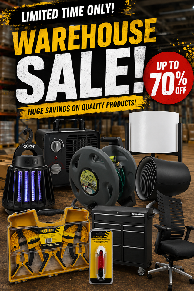 MARKHAM WAREHOUSE SALE – PRICES START AT $1!