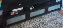 Meuble télé IKEA BRIMNES noir (3 grands tiroirs) pour TV 75 pc