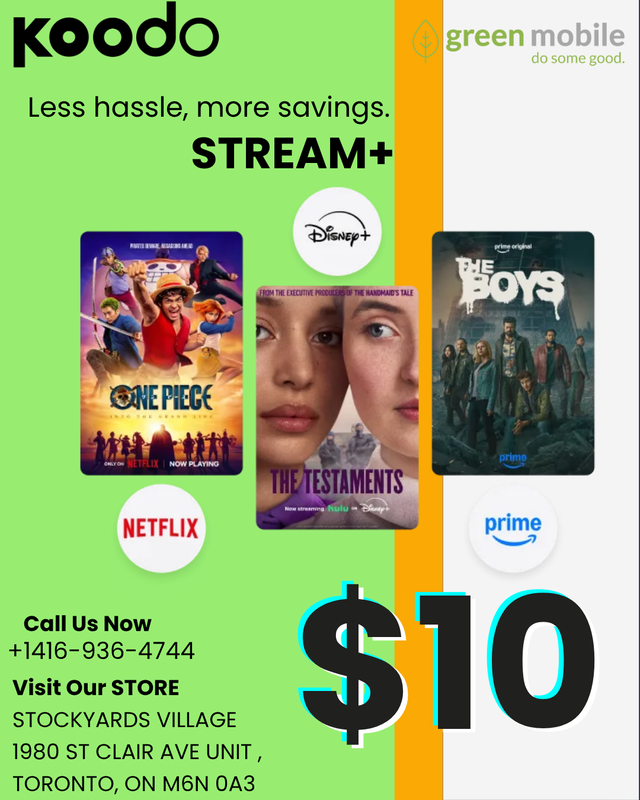 Netflix, Disney , and Prime Video for $10