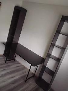 ‼️NEED GONE TODAYBlack Laminate Desk with 2 Cubicle Bookshelves