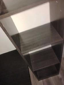 ‼️NEED GONE TODAYBlack Laminate Desk with 2 Cubicle Bookshelves - Photo 4
