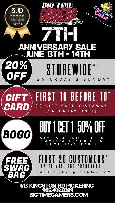 Big Time Gamers 7th Anniversary Sale!