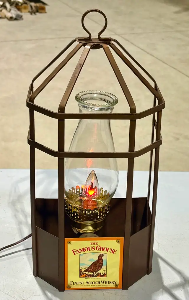 Vintage Electrified "The  Famous Grouse" Scotch Whisky Bar Light