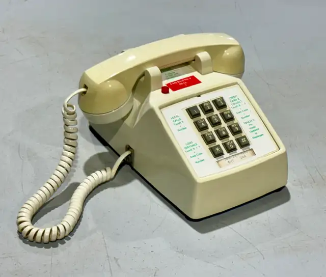 Vintage WHITE Push-Button Desk Telephone (Circa 1970s)