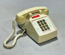 Vintage WHITE Push-Button Desk Telephone (Circa 1970s)