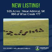 925 Acres of Pasture & Hay Land | Admiral, SK Area