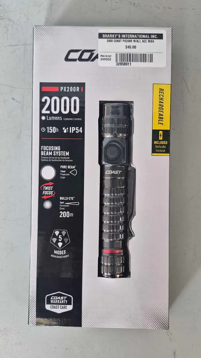 2000 Lumens Coast PX200R Flahlight (32658911)