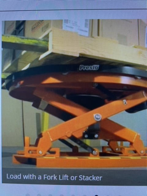 Pallet Lifter/Positioner with Turntable & Skirt, Capacity — 4500