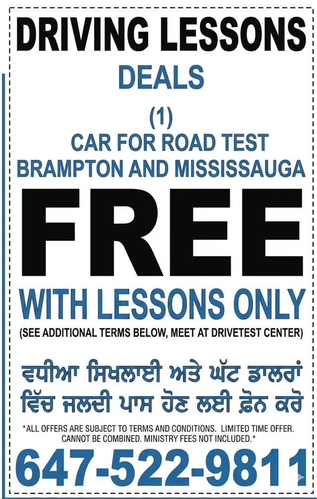 Professional Driving Lessons in Brampton and Mississauga