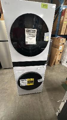 LG Compact 24' Front Load Electric Washer/Dryer Laundry Tower - Photo 2