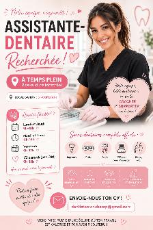 DENTAL ASSISTANTE-RECHERCHÉE-RIVE-SUD DE MTL-ST-CONSTANT
