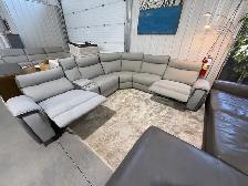 LARGE modern upholstered reclining sectional