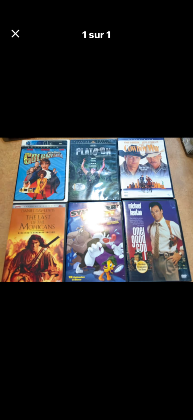 DVD à 1$ chacun