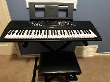 Yamaha EZ-220 Keyboard Package – INCLUDES Stand, Bench & Sustain