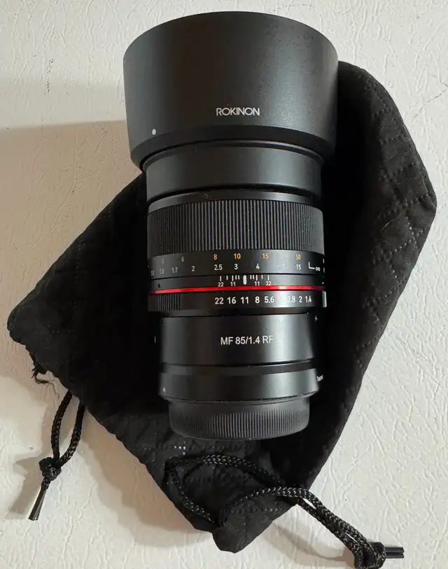 Objectif RF85 f1.4 Rokinon Manuel Focus pour Canon